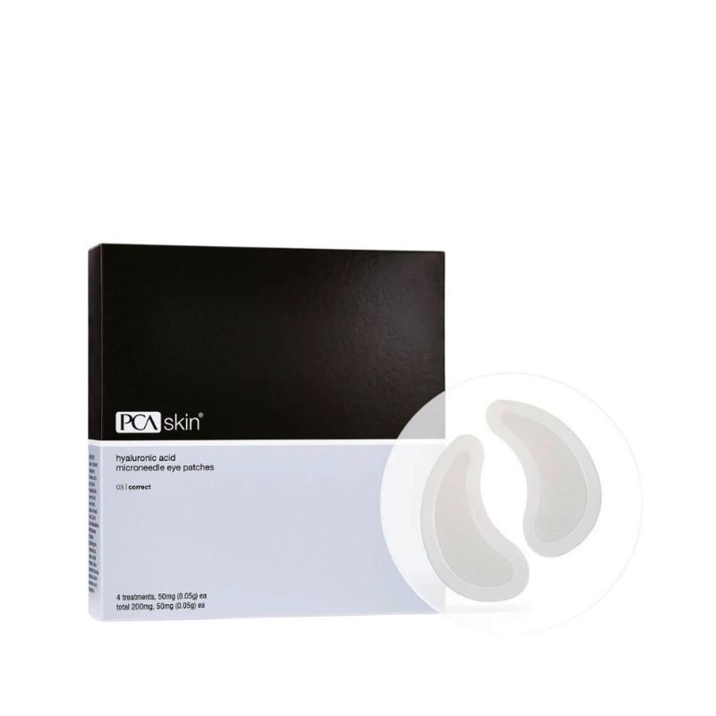 PCA SKIN HA Microneedle Eye Patches – Hydrating, Brightening Under-Eye Treatment (Box of 4)