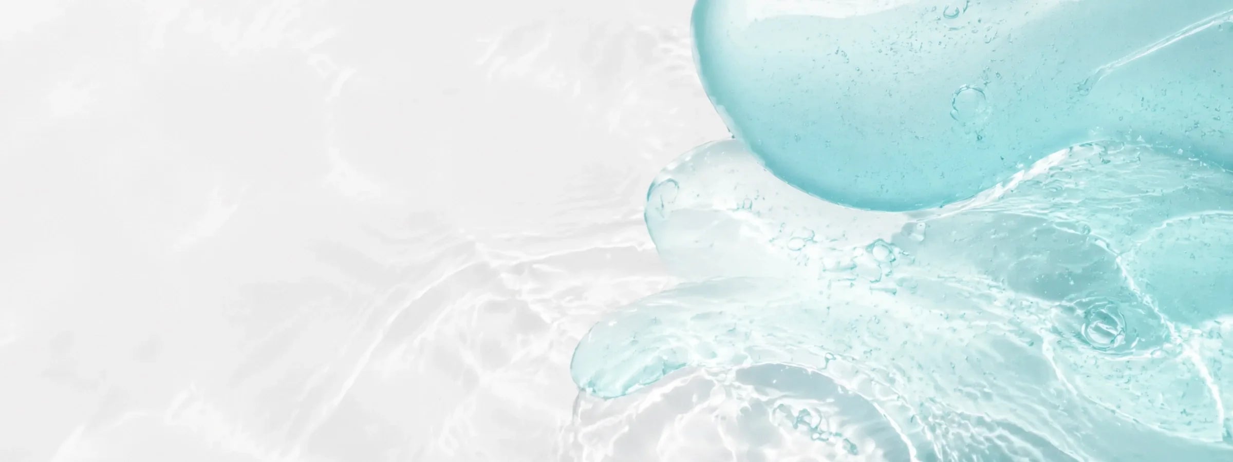 Soft foam, cream and hydrating mask textures representing Cible Skin for sensitive and post-procedure skin