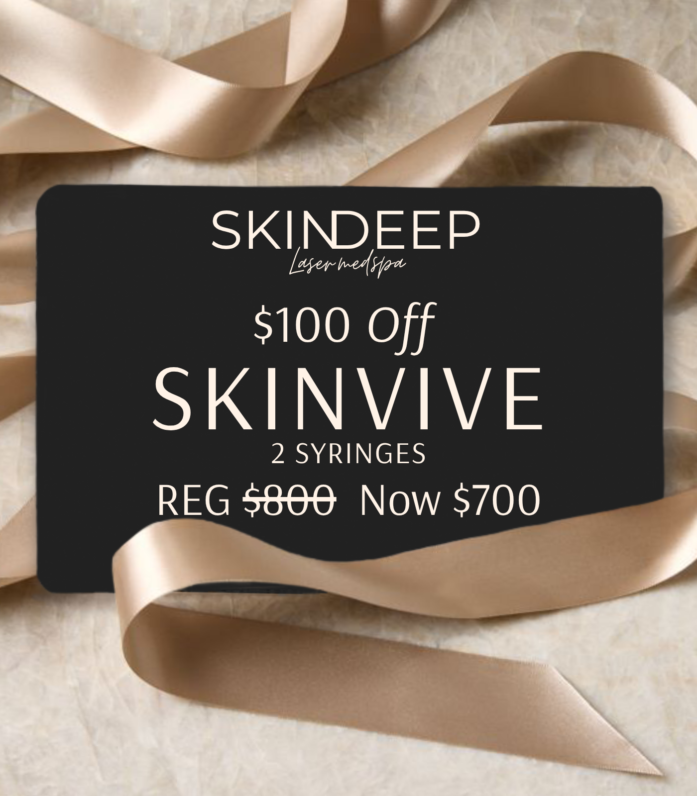 $700 Skinvive Treatment - 2 Syringes - Black Friday 2025