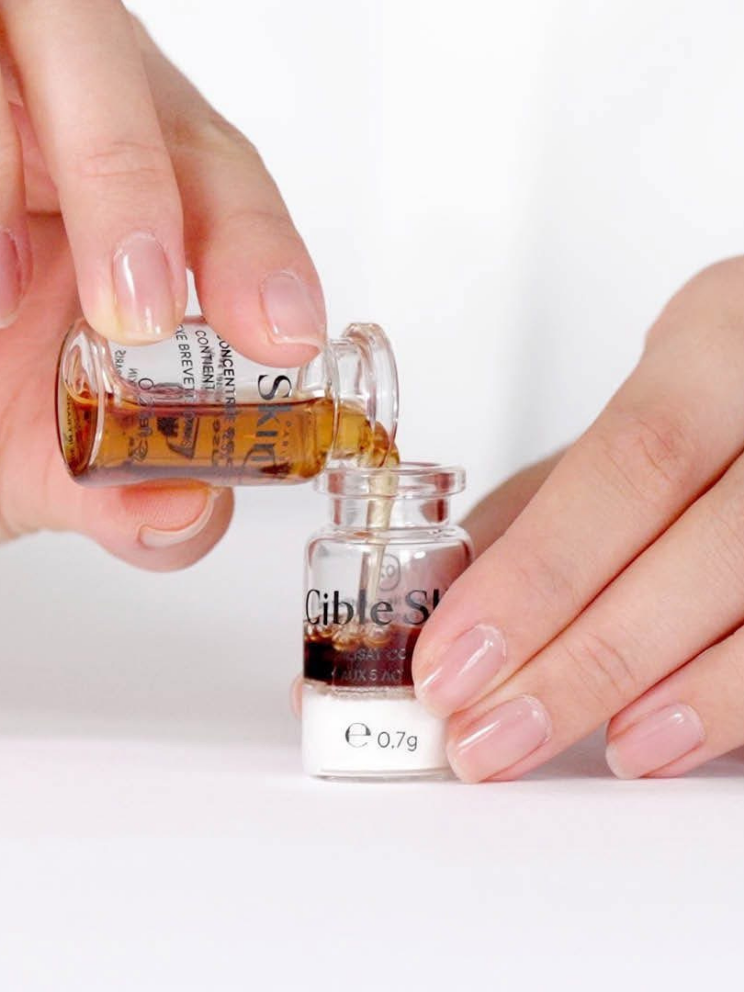 Cible Skin Re-Cellular weekly activating solution and concentrate bottles