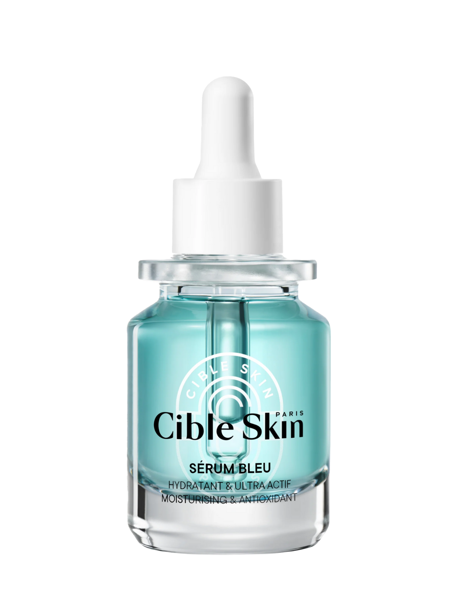 Cible Skin Sérum Bleu hydrating antioxidant serum 30 mL bottle with dropper